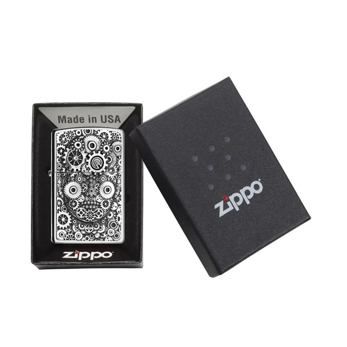 Zippo Gear Head 3D Emblem Aansteker